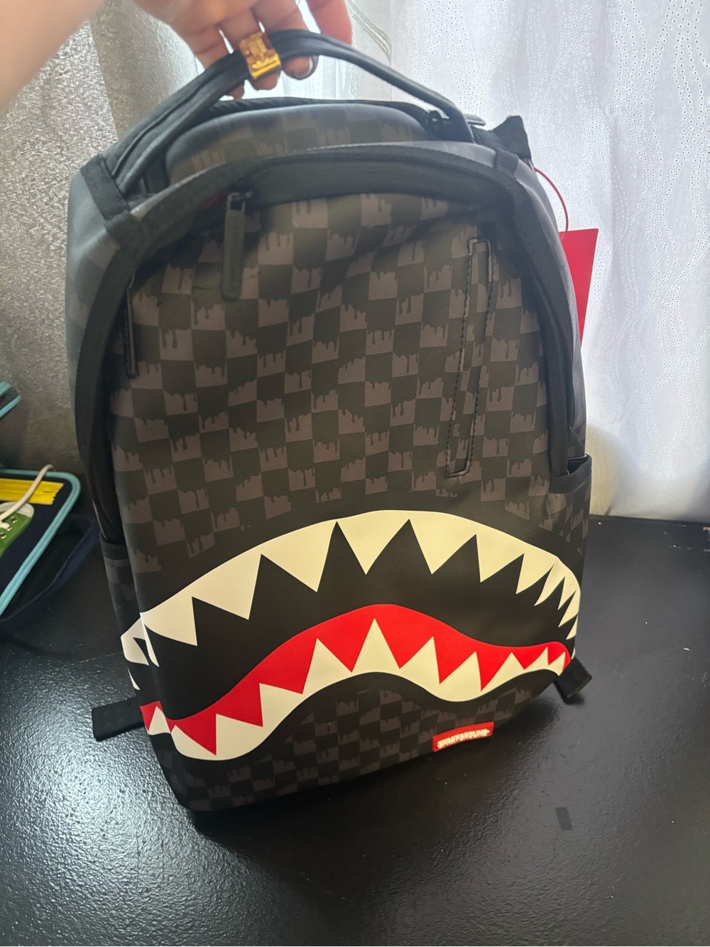 Sprayground Black & Red Sharkmouth Backpack - Picture 4 of 4